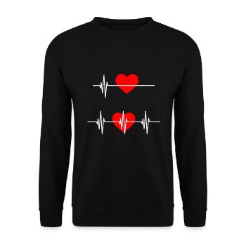 Krankenpflegerin - Unisex Pullover - Schwarz - Vorne - Alina (178cm) & Michal (187cm)