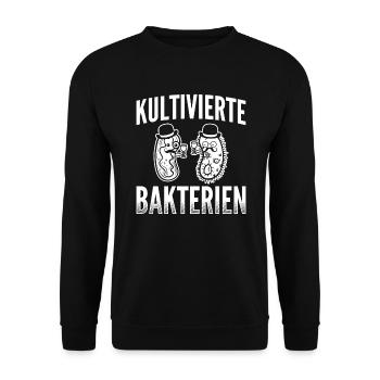 Biologie Geschenkidee Biologe - Unisex Pullover - Schwarz - Vorne - Alina (178cm) & Michal (187cm)
