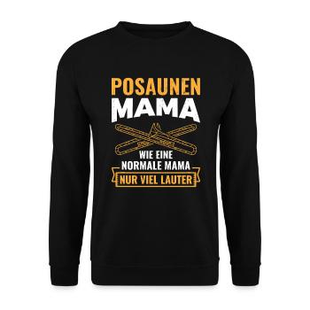 Posaune - Unisex Pullover - Schwarz - Vorne - Alina (178cm) & Michal (187cm)