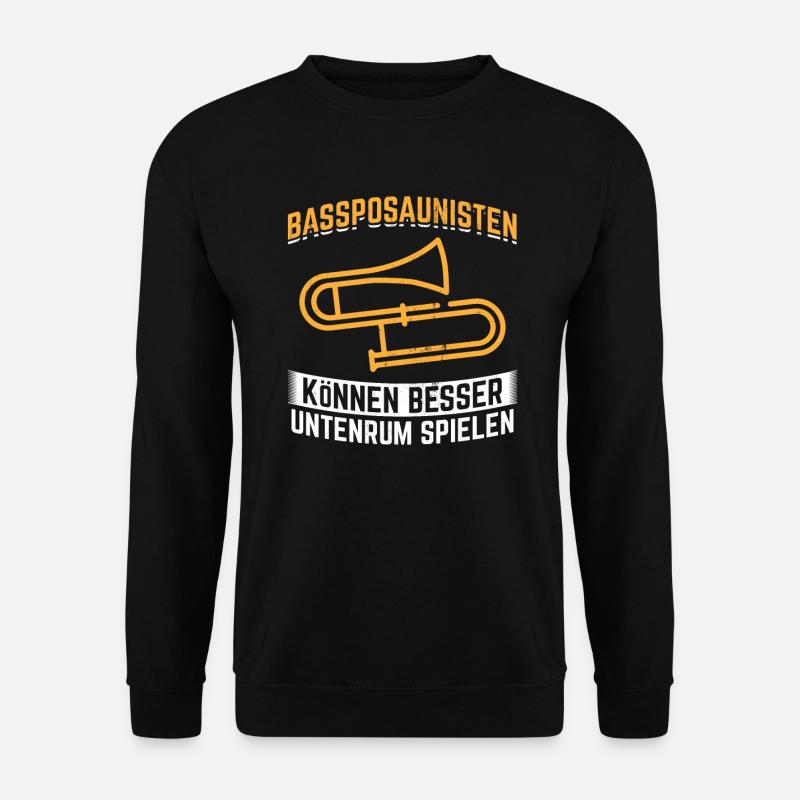 Geschenkidee Posaune Orchester - Unisex Pullover - Schwarz