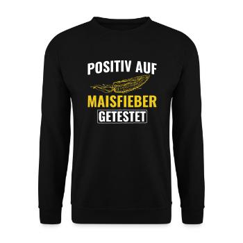 Landwirtschaft Mais Bauer - Unisex Pullover - Schwarz - Vorne - Alina (178cm) & Michal (187cm)