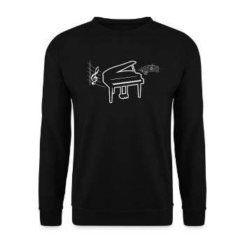 Klavier - Unisex Pullover - Schwarz - Vorne - Alina (178cm) & Michal (187cm)
