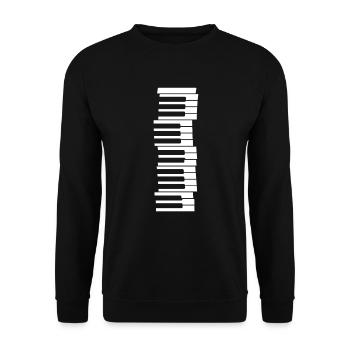 Klavier - Unisex Pullover - Schwarz - Vorne - Alina (178cm) & Michal (187cm)
