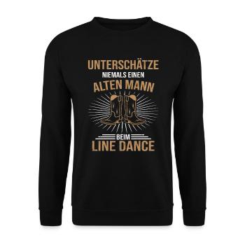 Line Linedance - Unisex Sweatshirt - black - Front - Alina (178cm) & Michal (187cm)