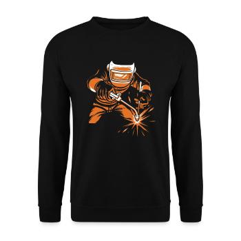 Welder - Unisex Sweatshirt - black - Front - Alina (178cm) & Michal (187cm)