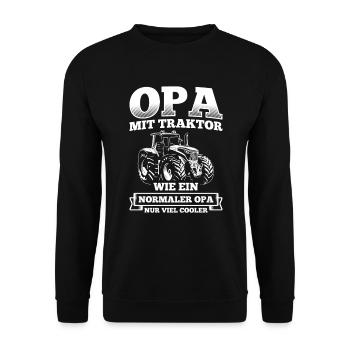Landwirtschaft Traktor Bauer - Unisex Pullover - Schwarz - Vorne - Alina (178cm) & Michal (187cm)
