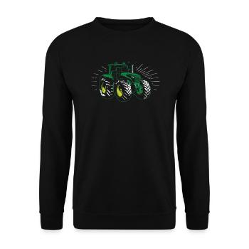 tracteur - Sweat-shirt Unisexe - noir - Devant - Alina (178cm) & Michal (187cm)