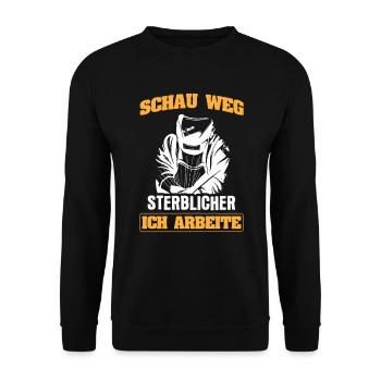 Schweißer Schweißen - Unisex Pullover - Schwarz - Vorne - Alina (178cm) & Michal (187cm)