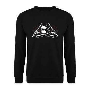 Welder - Unisex Sweatshirt - black - Front - Alina (178cm) & Michal (187cm)