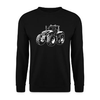 tracteur - Sweat-shirt Unisexe - noir - Devant - Alina (178cm) & Michal (187cm)