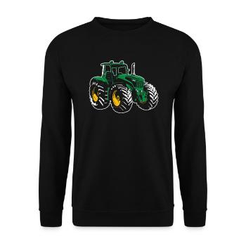 tracteur - Sweat-shirt Unisexe - noir - Devant - Alina (178cm) & Michal (187cm)