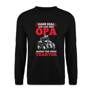 Traktor Landwirtschaft - Unisex Pullover - Schwarz - Vorne - Alina (178cm) & Michal (187cm)