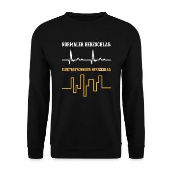 Elektrotechnik Elektriker - Unisex Pullover - Schwarz - Vorne - Alina (178cm) & Michal (187cm)