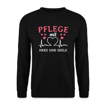 Krankenhaus Krankenpfleger Krankenschwester - Unisex Pullover - Schwarz - Vorne - Alina (178cm) & Michal (187cm)