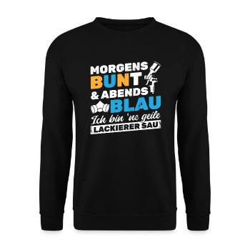 Lackierer - Unisex Pullover - Schwarz - Vorne - Alina (178cm) & Michal (187cm)