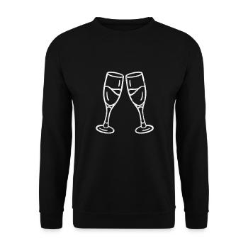 Heirat Hochzeit Braut - Unisex Pullover - Schwarz - Vorne - Alina (178cm) & Michal (187cm)