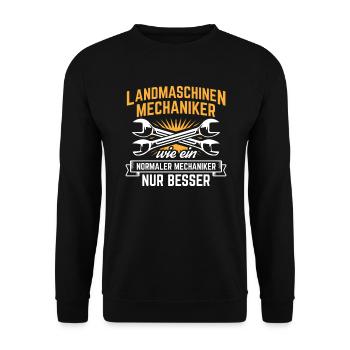 Landmaschinenmechaniker Landmaschinen Mechaniker - Unisex Pullover - Schwarz - Vorne - Alina (178cm) & Michal (187cm)