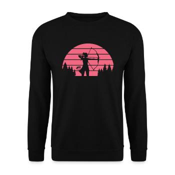 Tir à l'arc - Sweat-shirt Unisexe - noir - Devant - Alina (178cm) & Michal (187cm)