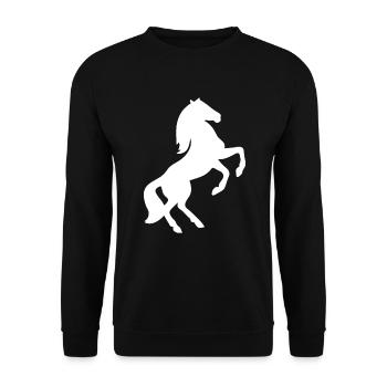 Horse Riding Rider - Unisex Sweatshirt - black - Front - Alina (178cm) & Michal (187cm)