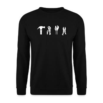 Craftsman - Unisex Sweatshirt - black - Front - Alina (178cm) & Michal (187cm)