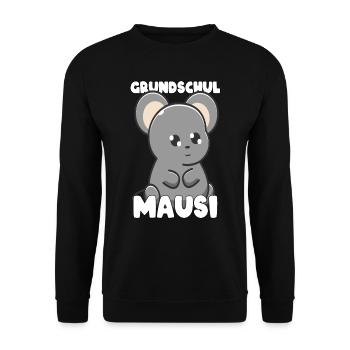 Grundschulmausi Lehramt Grundschule Lehrer - Unisex Pullover - Schwarz - Vorne - Alina (178cm) & Michal (187cm)