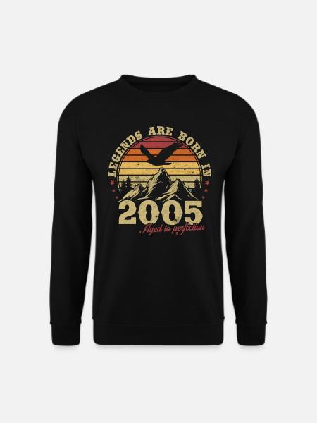 Jahrgang 2005 Vintage Geschenk Geburtstag Retro - Unisex Pullover - Schwarz