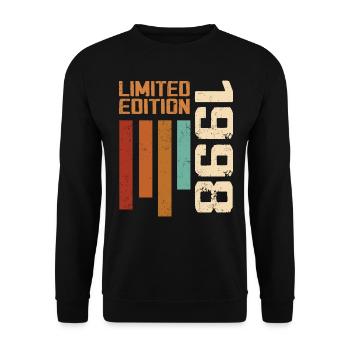 Vintage 1998 Birthday Gift 1998 Retro 1998 - Unisex Sweatshirt - black - Front - Alina (178cm) & Michal (187cm)