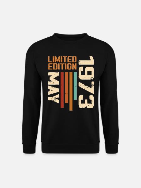 Mai 1973 Jahrgang Jahrgang Mai 1973 Geburtstag - Unisex Pullover - Schwarz