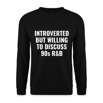 90s 90s Retro Gift - Unisex Sweatshirt - black - Front - Alina (178cm) & Michal (187cm)