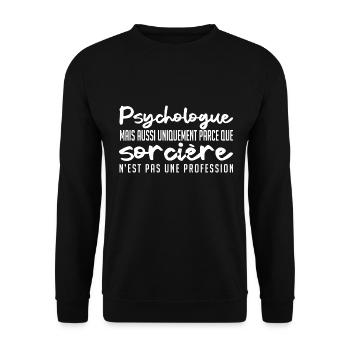 Psychologue Sorcière - Sweat-shirt Unisexe - noir - Devant - Alina (178cm) & Michal (187cm)
