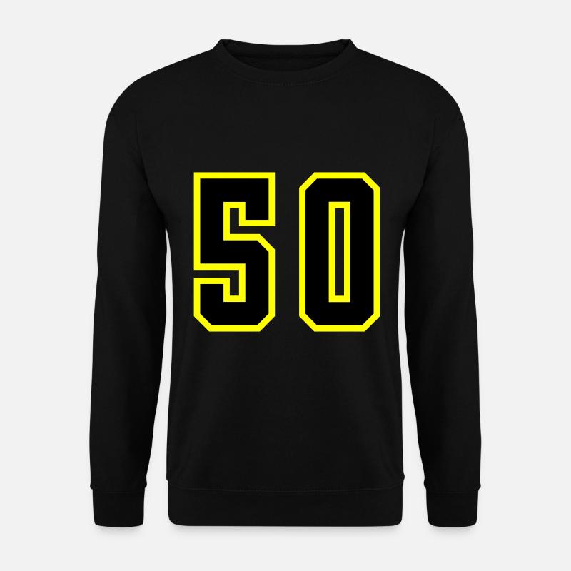 50 Zahl Trikot - Unisex Pullover - Schwarz