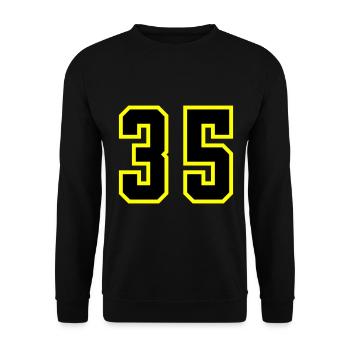 35 Number Leotard - Unisex Sweatshirt - black - Front - Alina (178cm) & Michal (187cm)