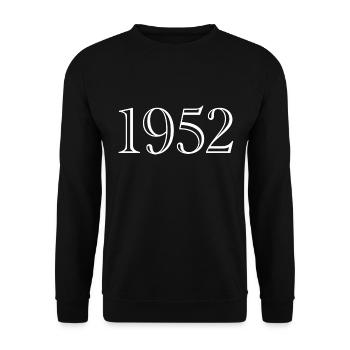 1952 - gift born in 1952 - Unisex Sweatshirt - black - Front - Alina (178cm) & Michal (187cm)