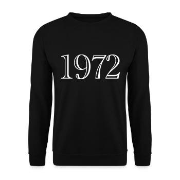 1972 - cadeau née en 1972 - Sweat-shirt Unisexe - noir - Devant - Alina (178cm) & Michal (187cm)