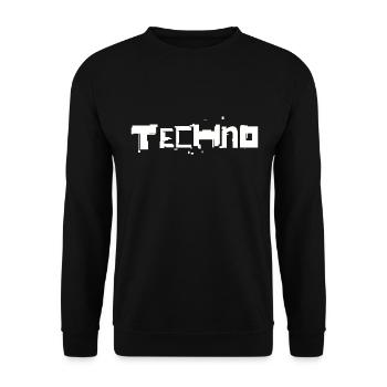Techno - Unisex Pullover - Schwarz - Vorne - Alina (178cm) & Michal (187cm)