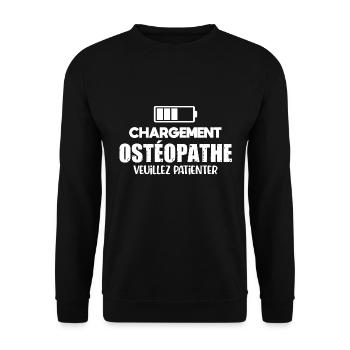 Futur ostéopathe cadeau drôle humour - Sweat-shirt Unisexe - noir - Devant - Alina (178cm) & Michal (187cm)
