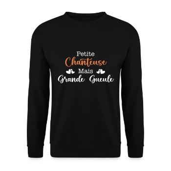 Petite Chanteuse Mais Grande Gueule - Sweat-shirt Unisexe - noir - Devant - Alina (178cm) & Michal (187cm)