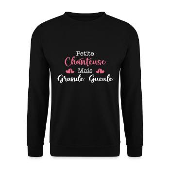 Petite Chanteuse Mais Grande Gueule - Sweat-shirt Unisexe - noir - Devant - Alina (178cm) & Michal (187cm)