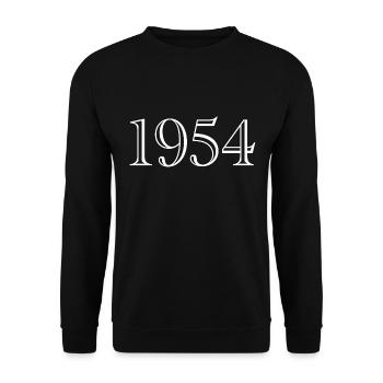 1954 - gift born in 1954 - Unisex Sweatshirt - black - Front - Alina (178cm) & Michal (187cm)