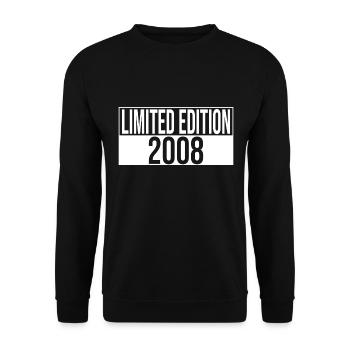 Limited Edition 2008 Geburtstag Geschenkidee - Unisex Pullover - Schwarz - Vorne - Alina (178cm) & Michal (187cm)