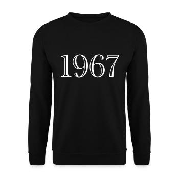 1967 - Geschenk geboren 1967 - Unisex Pullover - Schwarz - Vorne - Alina (178cm) & Michal (187cm)