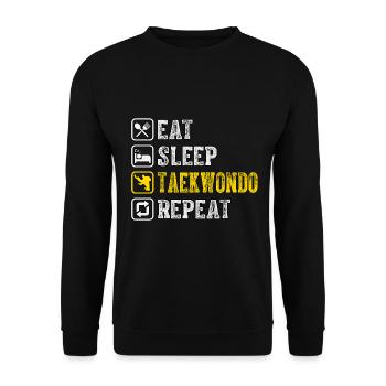 Taekwondo - Unisex Sweatshirt - black - Front - Alina (178cm) & Michal (187cm)