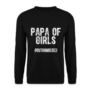 Le papa des filles était plus nombreux que la fête des pères - Sweat-shirt Unisexe - noir - Devant - Alina (178cm) & Michal (187cm)