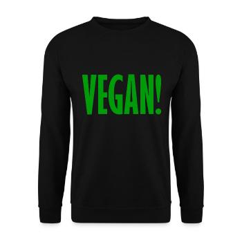 Vegan! - Unisex Pullover - Schwarz - Vorne - Alina (178cm) & Michal (187cm)