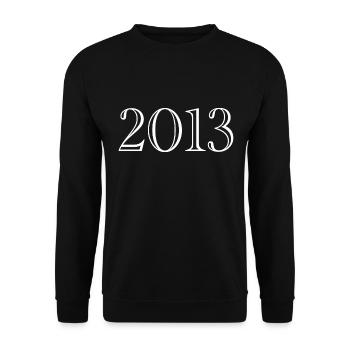 2013 - gift born in 2013 - Unisex Sweatshirt - black - Front - Alina (178cm) & Michal (187cm)