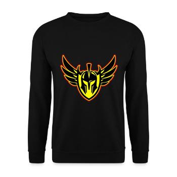 Spartan Warrior Helmet - Unisex Sweatshirt - black - Front - Alina (178cm) & Michal (187cm)