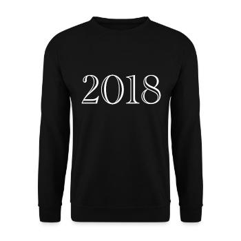 2018 - cadeau née en 2018 - Sweat-shirt Unisexe - noir - Devant - Alina (178cm) & Michal (187cm)