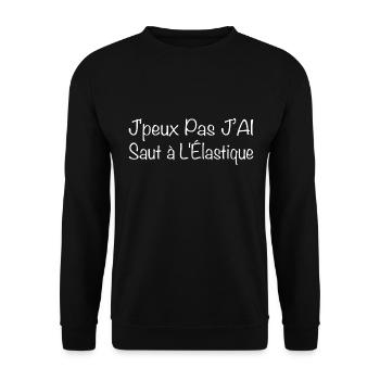 J'peux Pas J'ai Saut à L'Élastique - Sweat-shirt Unisexe - noir - Devant - Alina (178cm) & Michal (187cm)