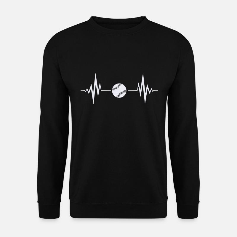 Baseball heartbeat - Unisex Sweatshirt - black
