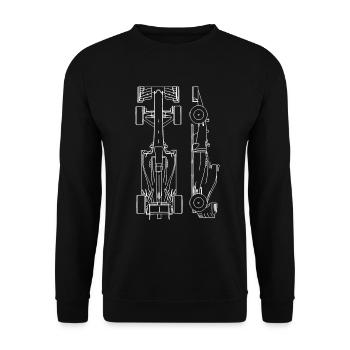 Formule 1 Chemise - Sweat-shirt Unisexe - noir - Devant - Alina (178cm) & Michal (187cm)